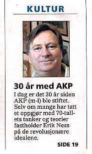 Fra forsida i Østlandsposten)