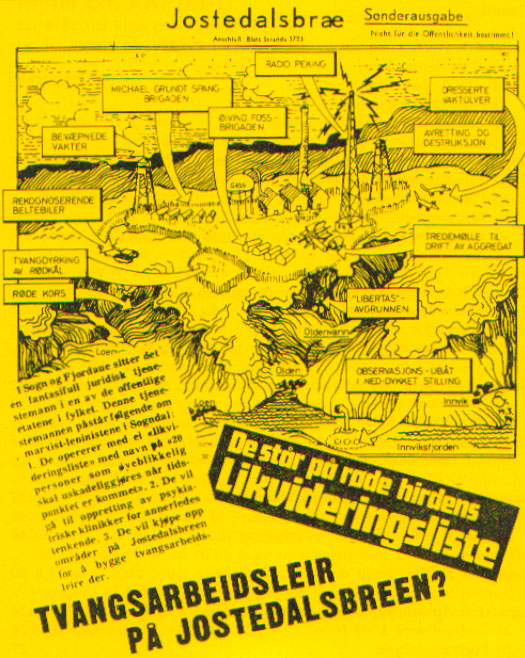 Forsideillustrasjon til heftet Mytar om AKP(m-l)