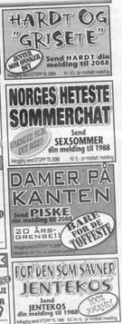 Sexannonser fra Dagbladet